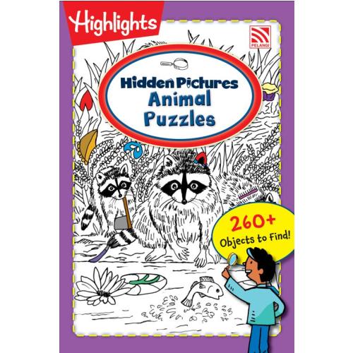HIGHLIGHTS ON THE GO - HIDDEN PICTURES - ANIMAL PUZZLES