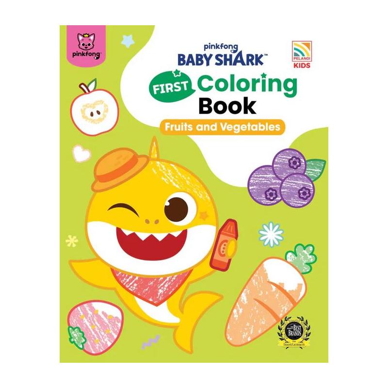 Baby Shark First Coloring Book Fruits and Vegetables