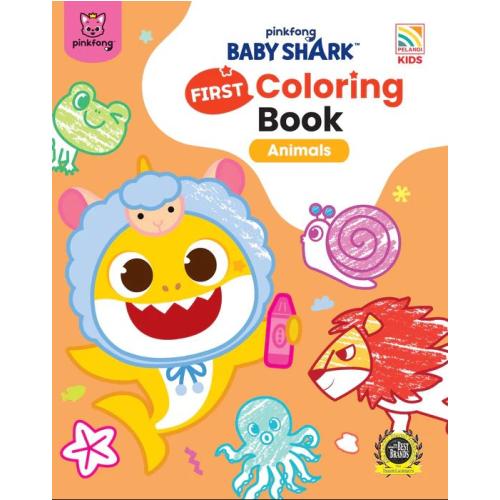 Baby Shark First Coloring Book Animals