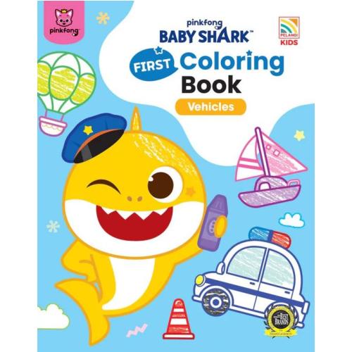 Baby Shark First Coloring Book Vehicles