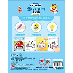 Baby Shark First Coloring Book Vehicles
