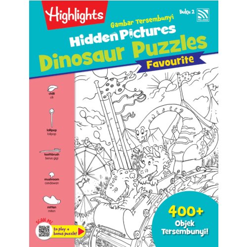 HIGHLIGHTS HIDDEN PICTURES- GAMBAR TERSEMBUNYI FAVOURITE : HIDDEN PICTURES DINOSAUR PUZZLES BUKU 2