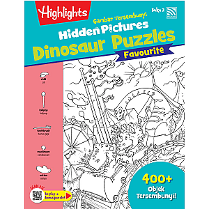 HIGHLIGHTS HIDDEN PICTURES- GAMBAR TERSEMBUNYI FAVOURITE : HIDDEN PICTURES DINOSAUR PUZZLES BUKU 2