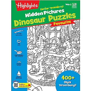 HIGHLIGHTS HIDDEN PICTURES- GAMBAR TERSEMBUNYI FAVOURITE : HIDDEN PICTURES DINOSAUR PUZZLES BUKU 3