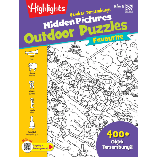 HIGHLIGHTS HIDDEN PICTURES- GAMBAR TERSEMBUNYI FAVOURITE : HIDDEN PICTURES OUTDOOR PUZZLES BUKU 3