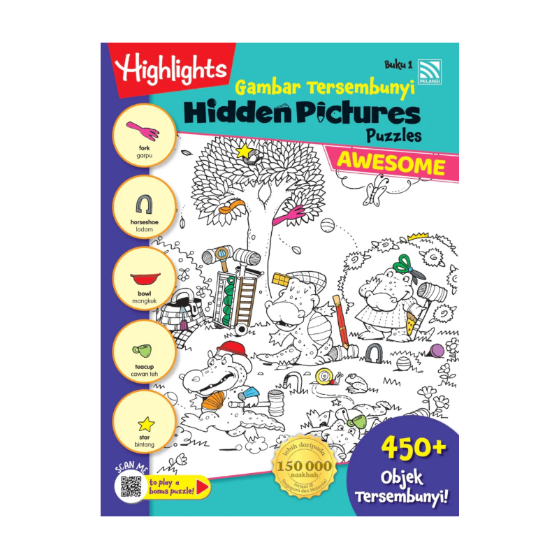 HIGHLIGHTS HIDDEN PICTURES AWESOME - GAMBAR TERSEMBUNYI : HIDDEN PICTURES PUZZLES 1 (BI-BM)