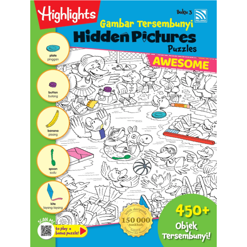 HIGHLIGHTS HIDDEN PICTURES AWESOME - GAMBAR TERSEMBUNYI : HIDDEN PICTURES PUZZLES 3 (BI-BM)