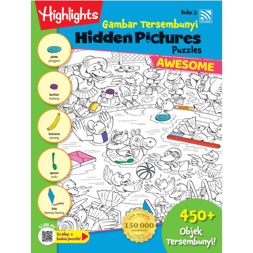 HIGHLIGHTS HIDDEN PICTURES AWESOME - GAMBAR TERSEMBUNYI : HIDDEN PICTURES PUZZLES 3 (BI-BM)